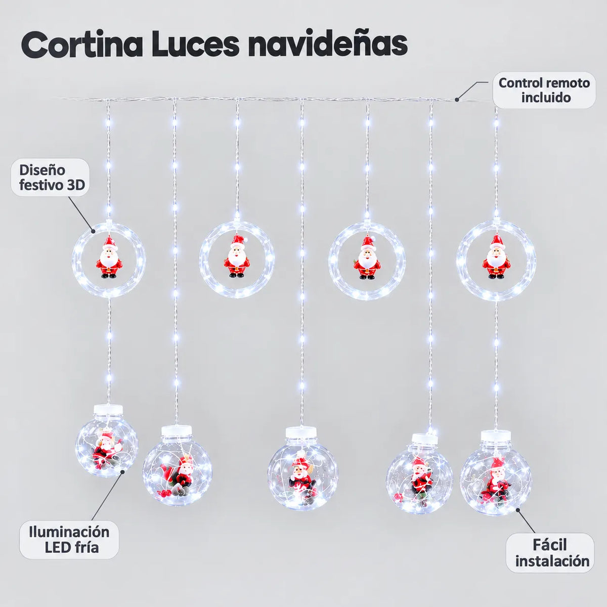 Cortina Navideña LED