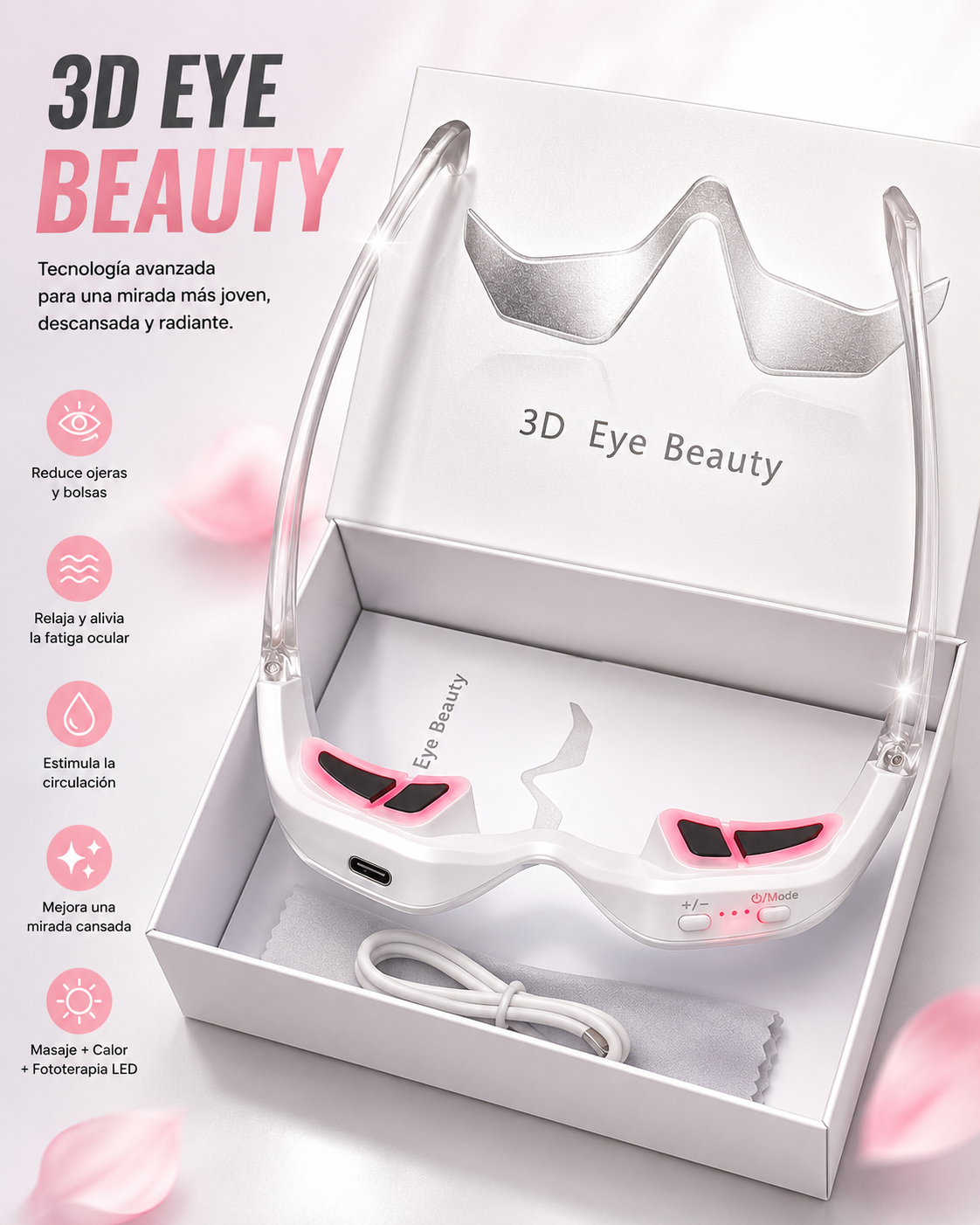 🔥Lentes de Fototerapia 3D - Anti-Ojeras