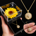 Collar Girasol Giratorio  | El Regalo Perfecto de Amor y Amistad