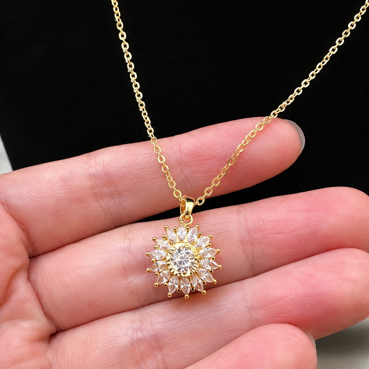 Collar Girasol Giratorio  | El Regalo Perfecto de Amor y Amistad