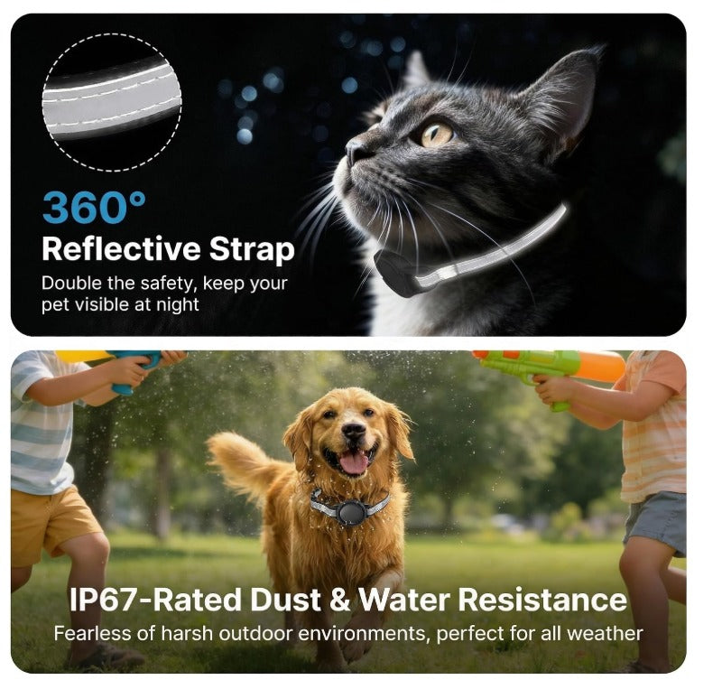 Collar GPS - resistente al agua y correa reflectiva