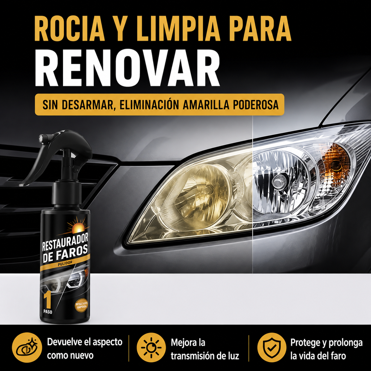 LIQUIDO DE REPARACION DE VIDRIOS FAROS